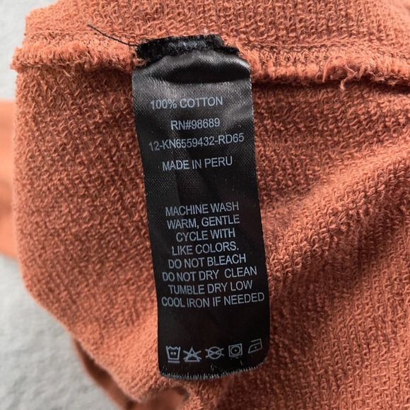 Todd Snyder Sweatshirt Mens XL Orange Surf Terry Crewneck Pullover Casual Raglan - Picture 8 of 9